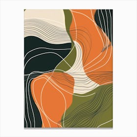 Abstract Wavy Lines 2 Canvas Print