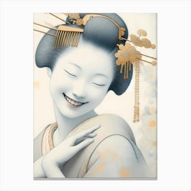 Japan Traditional Geisha Illustration By Ad 114 Canvas Print