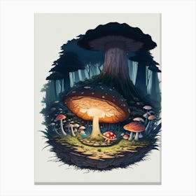 Mushroom Forest Canvas Print