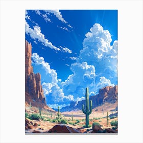 Cactus Desert 11 Canvas Print