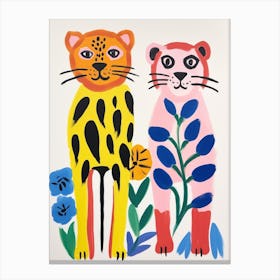 Colourful Kids Animal Art Lion 2 Canvas Print
