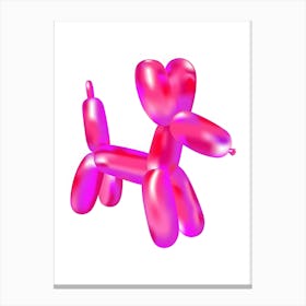 Pink Balloon Dog Canvas Print