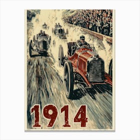 Aihrgdesign A Vintage Poster Of An Automobile Rally In 1914 F 3205c5a4 B4ef 4104 A7fc 9d677e0ade00 1 Canvas Print