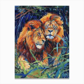 Transvaal Lion Rituals Fauvist Painting 2 Canvas Print
