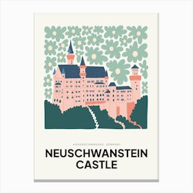 Neuschwanstein Castle Germany Travel Matisse Style Canvas Print