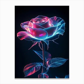 Neon Rose 3 Canvas Print