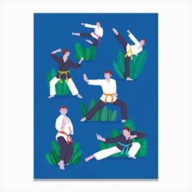 Martial Arts Poses Self Care Canvas Print