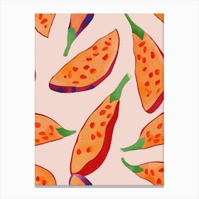 Squash Abstract Pattern Illustration 2 Canvas Print