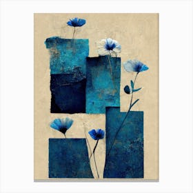 Blocks And Flowers Canvas Print