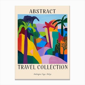 Abstract Travel Collection Poster Ambergris Caye Belize 4 Canvas Print