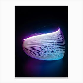 Abstract Vector Representation Of A Futuristic Concept Warp Lines Glowing With Neon Hues Converging Canvas Print