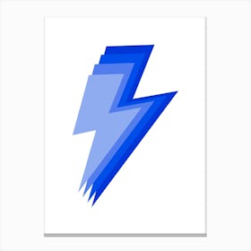 Blue Lightning Bolts Canvas Print