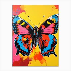 Pop Art Small Tortoiseshell Butterfly  2 Canvas Print