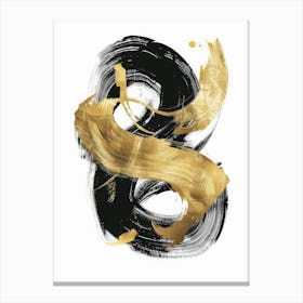 Gold And Black Letter S Canvas Print Canvas Print