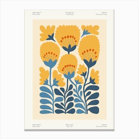 Yellow Flowers Flower Market Matisse Style Canvas Print