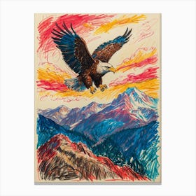 Eagle In Flight 3 Canvas Print