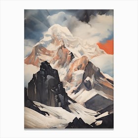 Cho Oyu Nepal China 2 Mountain Painting Canvas Print