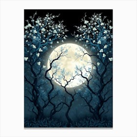 Full Moon In The Forest 15 Canvas Print