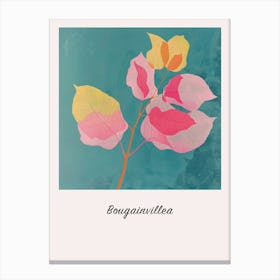 Bougainvillea 2 Square Flower Illustration Poster Canvas Print