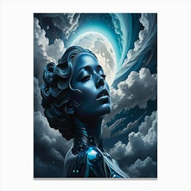 'The Blue Moon' Canvas Print