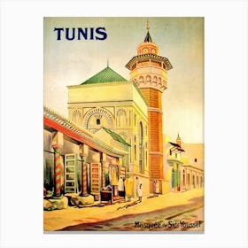 Tunisia, Mosque Of Sidi Yossef Canvas Print