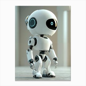 Robot With Blue Eyes Canvas Print