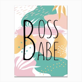 Boss Babe Quote Canvas Print