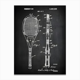 Tennis Racquet, Tennis Racket, Tennis Player Gift, Tennis Gift, Tennis Patent, Tennis Print, Tennis Decor, Vintage Tennis Art, St6581 Canvas Print