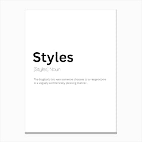 Styles Definition Meaning Canvas Print