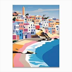 Bondi Beach, Australia, Bold Outlines 3 Canvas Print