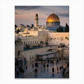 Jerusalem At Sunset Canvas Print