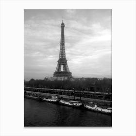 Black and white Eiffel Tower Art Print Canvas Print