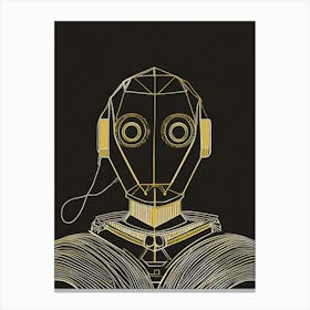 Art Deco Robot Canvas Print