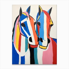 Colourful Kids Animal Art Horse 2 Canvas Print