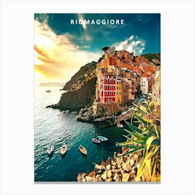 View Of Riomaggiore At The Cinque Terre Canvas Print