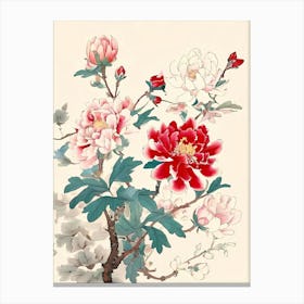 Draw Chinese Traditional Painting Flowers Blooming And Wealth 8k 961822771 (1) Canvas Print