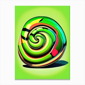 Olive Nerite Snail  Pop Art Canvas Print