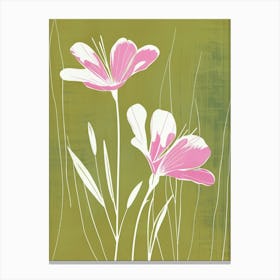Pink & Green Lilac 3 Canvas Print
