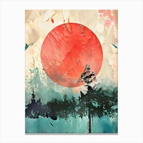 Sunset In The Woods 2 Canvas Print