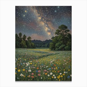 Milky Way Field Canvas Print