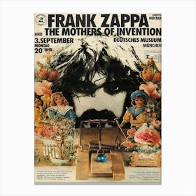 Frank Zappa Mothers Of Invention, Wembley 1973 Konzertplakat Canvas Print