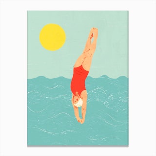 Diving Into Summer Canvas Print