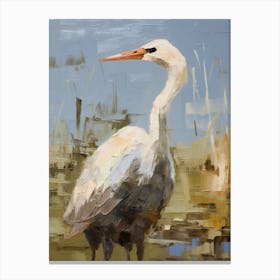 Bird Painting Crane 2 Canvas Print