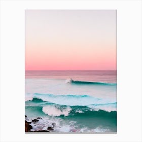 Bronte Beach, Australia Pink Photography 1 Canvas Print