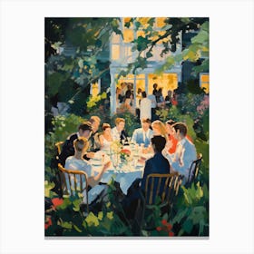 Evening Garden Party - expressionism Canvas Print