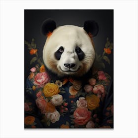 Panda Art In Art Nouveaut Style 1 Canvas Print