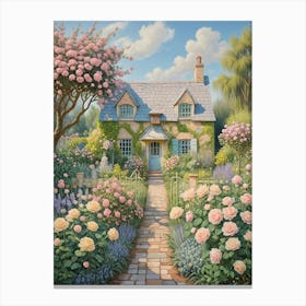 Rose Garden Cottage 1 Canvas Print