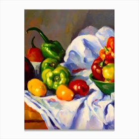 Bell Pepper 2 Cezanne Style vegetable Canvas Print