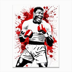 Cassius Clay Portrait Ink Painting (21) Canvas Print