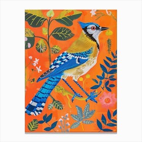 Spring Birds Blue Jay 2 Canvas Print